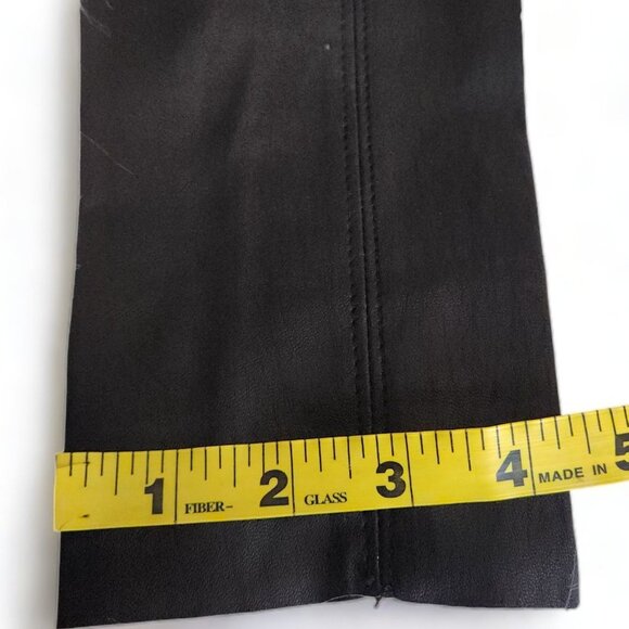 R13 Japanese Denim Knee Chaps‎ Shredded Black Leather Sz 24 Style R13wm0040-69 - Picture 12 of 14